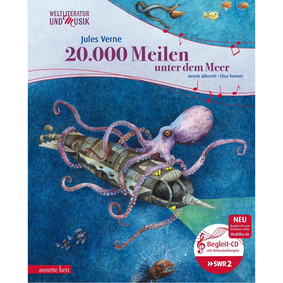 20.000 Meilen unter dem Meer (Weltliteratur und Musik mit CD) von Betz, Annette